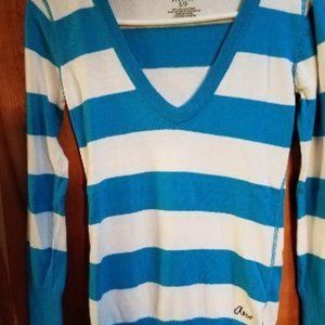 Aeropostle shirt, American Eagle athletic fit tank dary gray with blue trim.